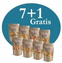 Müsli Sparpaket 7 Knuspermüslis plus eine Tüte GRATIS
